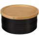 23oz CANISTER WOOD LID-BLACK